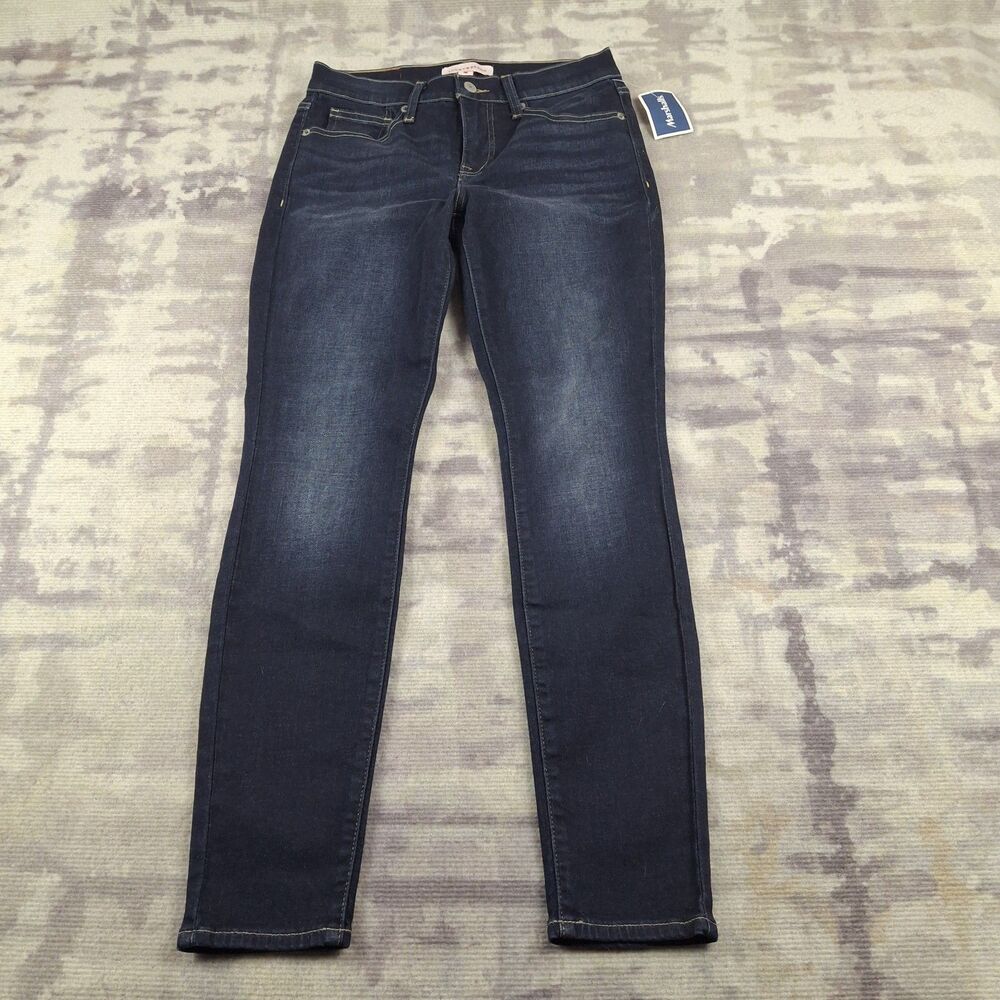 NWT Lucky Brand Ava Womens Mid Rise Skinny Jeans Size 6 28 R Blue Denim Pants...